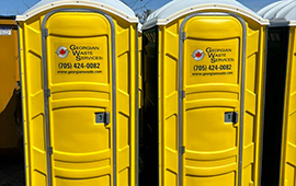 Two deluxe Georgian Waste portable toilets